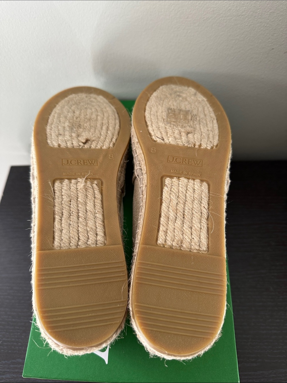 J. Crew Made-in-Spain Cap Toe Espadrilles in Linen NEW! - Picture 6 of 10